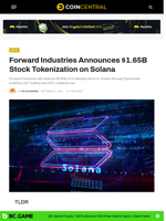 Forward Industries Announces $1.65B Stock Tokenization