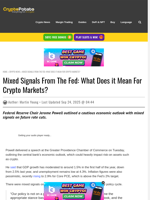 Mixed Signals From The Fed: What Does it Mean For Crypto Markets?