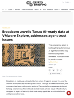 Broadcom unveils Tanzu AI-ready data at VMware Explore, addresses agent trust issues