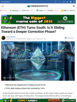 Ethereum (ETH) Turns South: Is It Sliding Toward a Deeper Correction Phase?