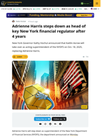 Adrienne Harris Steps Down as NYDFS Chief After Four Years