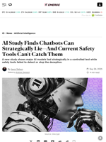 AI Study Finds Chatbots Can Strategically Lie—And Current Safety Tools Can't Catch Them - Decrypt