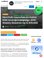 Nexchain Launches Exclusive $5M Airdrop Campaign With Weekly Rewards Up to $10,000 | Live Bitcoin News