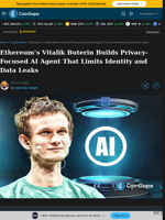 Ethereum's Vitalik Buterin Builds Privacy-Focused AI Agent That Limits Identity and Data Leaks
