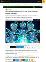 Blockchain games see 3x year-on-year rise in activity for January: DappRadar