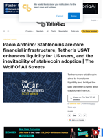 Paolo Ardoino: Stablecoins are core financial infrastructure, Tether's USAT enhances liquidity for US users, and the inevitability of stablecoin adoption | The Wolf Of All Streets