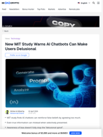 ChatGPT Can Make Users Crazy, New MIT Study Shows