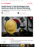 Wemix Delisting Sparks Antitrust Probe in South Korea