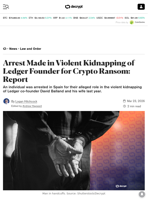 Arrest Made in Violent Kidnapping of Ledger Founder for Crypto Ransom: Report - Decrypt