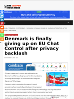 Denmark is finally giving up on EU Chat Control after privacy backlash - The Crypto News Wire