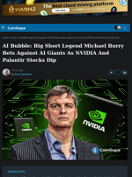 Michael Burry Bets Against AI Stock Giants Nvidia, Palantir