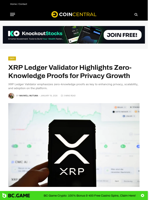 XRP Ledger Validator Highlights Zero-Knowledge Proofs for Privacy Growth - CoinCentral