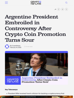 Argentine President Embroiled in Controversy After Crypto Coin Promotion Turns Sour – CryptoNinjas