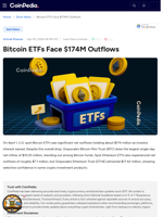 Bitcoin ETFs Face $174M Outflows
