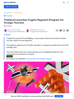 Thailand Embraces Crypto as Part of its Tourism Growth Strategy