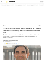 Crypto's future is bright in the context of AI's assault on SaaS, says Kraken-backed SPAC