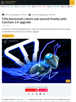 TON Gets Catchain 2.0 Consensus Upgrade, Block Times Slashed to 400MS
