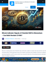 Bitcoin Indicator Signals A Potential Shift In Momentum – Can Bulls Reclaim $100k? | Bitcoinist.com