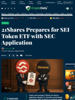 21Shares Prepares for SEI Token ETF with SEC Application - Crypto Daily