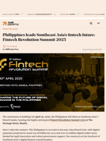 Philippines leads Southeast Asia’s fintech future: Fintech Revolution Summit 2025 - AMBCrypto