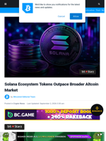 Solana Ecosystem Tokens Outpace Broader Altcoin Market