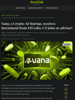 Vana receives investment from YZi Labs; CZ joins as advisor!
