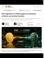 DAI migration to USDS begins as Coinbase outlines conversion timeline - AMBCrypto