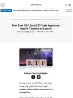 First Ever XRP Spot ETF Gets Approval, Here is Timeline to Launch