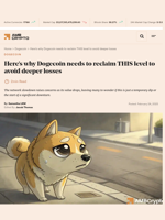 Here's why Dogecoin needs to reclaim THIS level to avoid deeper losses - AMBCrypto