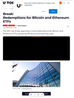 Breaking: SEC Approves In-Kind Redemptions for Bitcoin and Ethereum ETFs