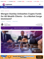 Morgan Stanley Crypto Funds Open to All Wealth Clients
