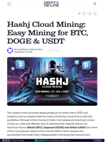 Hashj Cloud Mining: Easy Mining for BTC, DOGE & USDT