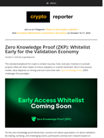 Zero Knowledge Proof (ZKP) Whitelist: From Speculation to Validation