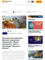 Panama Accelerates Bitcoin Adoption: Payments, Bank Accounts, and a Strategic Reserve Ahead – Crypto News Bitcoin News