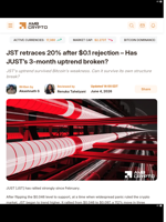 JST retraces 20% after $0.1 rejection - Has JUST’s 3-month uptrend broken? - AMBCrypto
