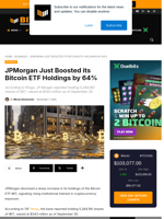 JPMorgan Just Bought 64% More Bitcoin ETF Holdings