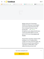 Ethereum Treasury News: BitMine (BMNR) Keeps Buying Ether (ETH)