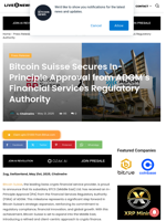 Bitcoin Suisse Secures In-Principle Approval from ADGM’s Financial Services Regulatory Authority | Live Bitcoin News