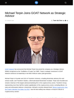 Michael Terpin Joins GOAT Network as Strategic Advisor - Visionary Financial