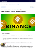 Why Binance (BNB) Is Down Today?