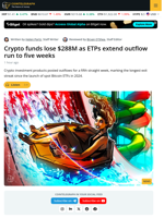 Bitcoin Funds Lead Weekly Outflows As Short-BTC Inflows Rise