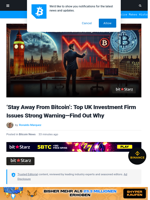 ‘Stay Away From Bitcoin’: Top UK Investment Firm Issues Strong Warning—Find Out Why | Bitcoinist.com
