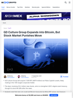 GDC Stock Slumps 28% After $879 Million Bitcoin Treasury Move