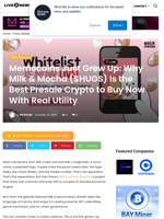 Memecoins Just Grew Up: Why Milk & Mocha ($HUGS) Is the Best Presale Crypto to Buy Now With Real Utility | Live Bitcoin News