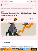 Ethereum Treasuries Take the Lead. Is A $5K ETH ATH Loading?