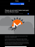 'Please, do not resist': Qubic hash grab worries Monero maxis