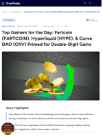 Fartcoin (FARTCOIN), Hyperliquid (HYPE) & Curve DAO (CRV) Primed for Double-Digit Gains