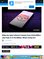 Shiba Inu Open Interest Crashes From $328 Million July Peak To $190 Million, What’s Going On? | Bitcoinist.com