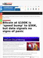 Bitcoin at $100K is ‘speed bump’ to $56K, but data signals no signs of panic - The Crypto News Wire