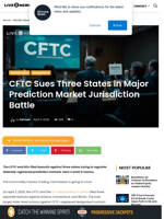 CFTC Sues Arizona, Connecticut, Illinois Over Prediction Markets